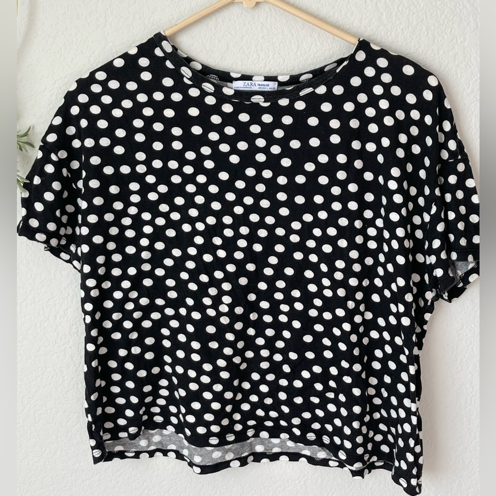 Zara poka dot shirt